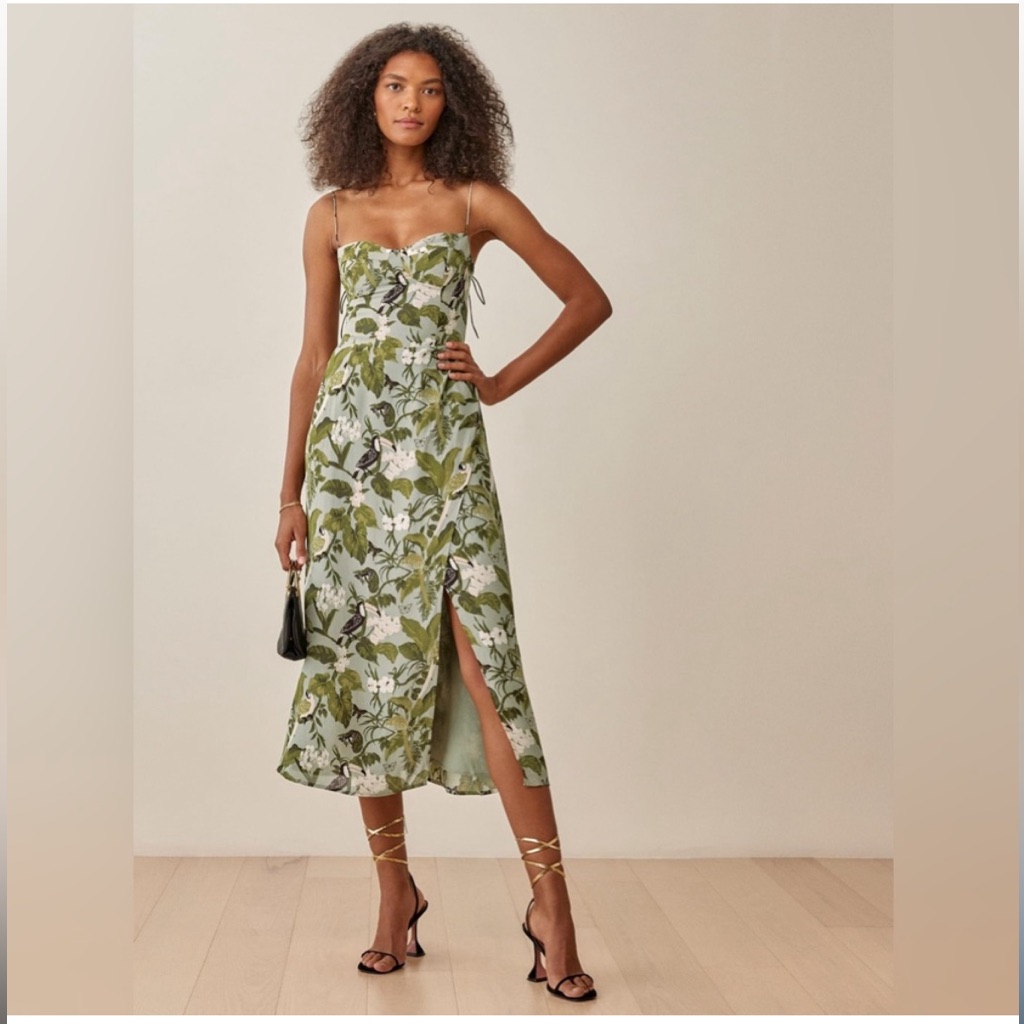 Reformation Tropical Print Dress - Size 8